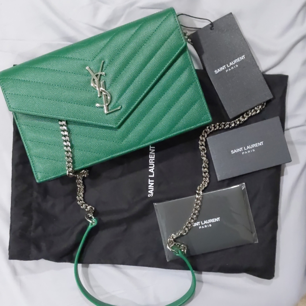 Brand New Saint Laurent Chain Wallet Monogram - Picture 1 of 7